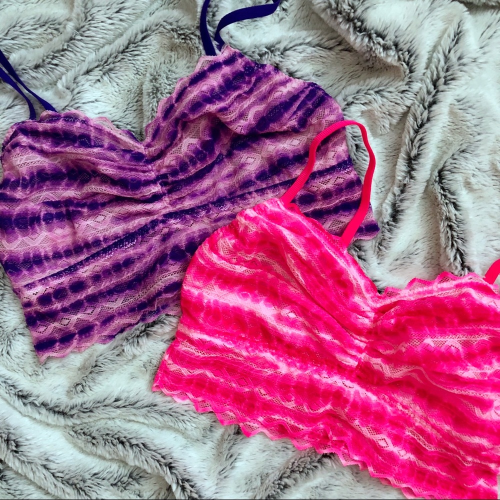 VS PINK Lace Bralette Set